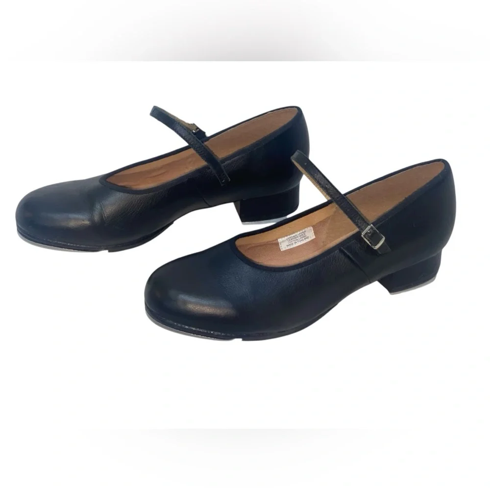 Bloch black Mary Jane techno tap shoes. Size 10 GUC - Picture 3 of 12